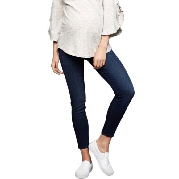 DL1961‎ Blue Moscow Side Panel Below Belly Jess Maternity Skinny Leg Jeans 28 - Picture 1 of 12